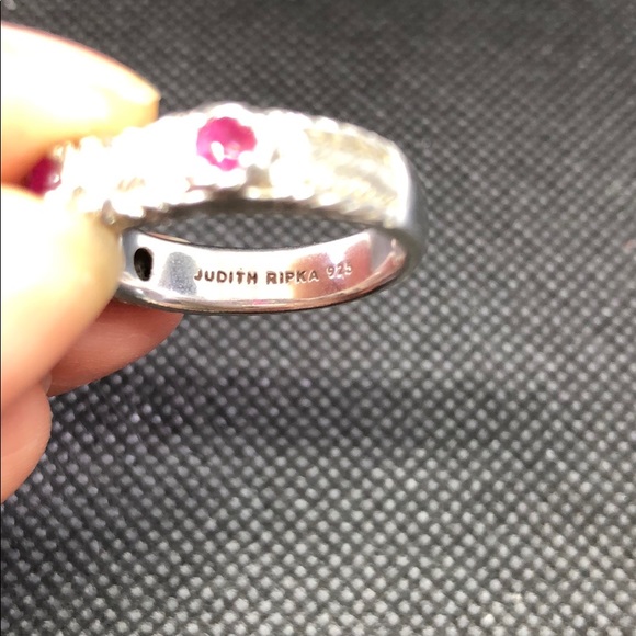 Juthit Ripka pink ruby , diamonique ring - Picture 3 of 6